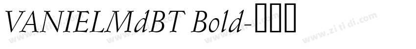 VANIELMdBT Bold字体转换